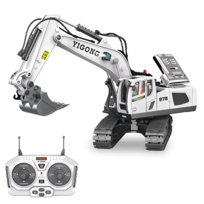 China Exciting Children's Car Gifts Alloy Engineering Vehicle Series Remote Control Excavator for sale