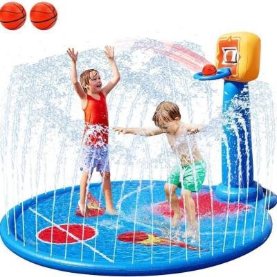 China 0.23mm Thickness Inflatable Basketball Stand Splash Pad Water Pad for Kids' Summer Play for sale