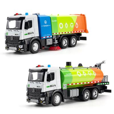 China 100-240V Voltage Alloy Engineering Sanitation Vehicle Model Pull Back Vehicles Toy for sale