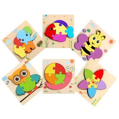 China Jigsaw Toddler Educational Toys Wooden Puzzles for Learning Sensory Games 0-24 Months for sale