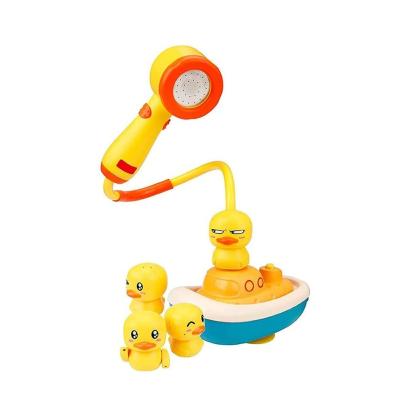 China Summer Water Playing ABS Unisex Yellow Duck Electric Shower Toy for Baby Fun Time for sale