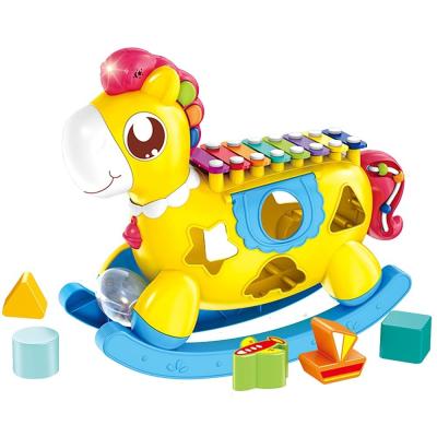 China Trojan Horse Baby Puzzle Musical Toys for Hammering and Pounding Montessori Education for sale