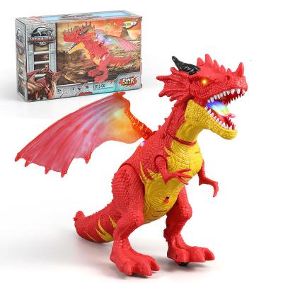 China PVC Children'S Electric Spray Toy Flying Dragon With Light And Sound Spray Walking Dinosaur Model Toy for sale