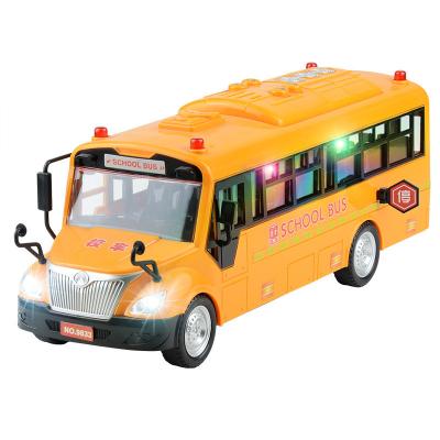 China Children's School Babas Toy Car 5 Open Door Bus Inertia With Light Music Early Education Simulation Car for sale