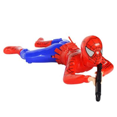 China Children's Glowing Sound Crawling Prank Toy Finished Goods Electric Spider Superhero for sale