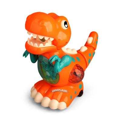 China Plastic Electric Dinosaur Model with Music and Lighting Universal Rotation Puzzle Toy for sale