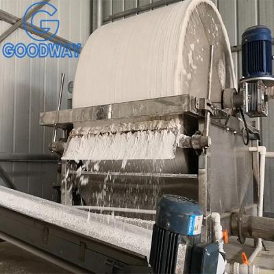 China Vegetable processing plant industrial hot sale cassava dewatering machine rotary filter for cassava/potato starch processing for sale