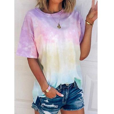 China custom Anti-wrinkle tie dyed vintage loose t shirts printing high quality t shirts for men 100% cotton for sale