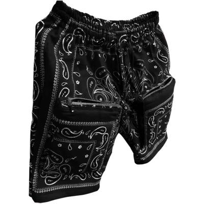 China Vintage Heavyweight Mens Pocket Tooling Smart Casual Batik Distressed Craft Shorts for sale