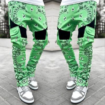 China Anti-wrinkle men's paisley sublimation printing sweatpants streetwear fashion style for sale