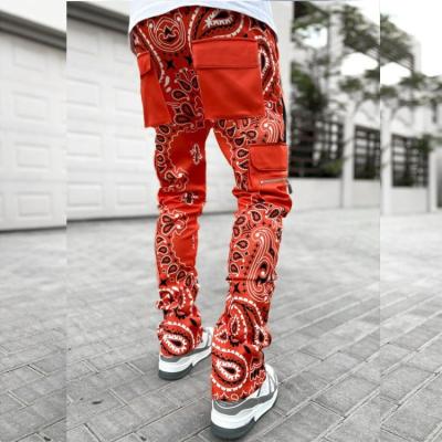 China Anti-wrinkle men's paisley sublimation printing sweatpants streetwear fashion style for sale