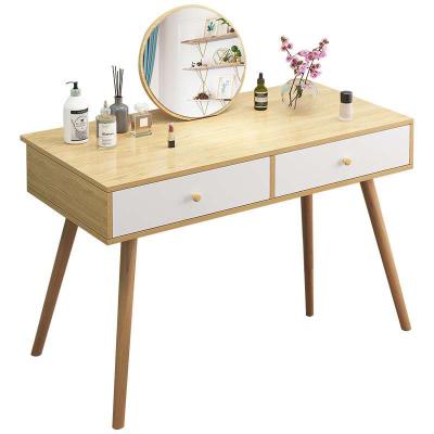 China Modern Wood Bedroom Furniture Vanity Dressing Table White Makeup Dresser With Mirror for sale