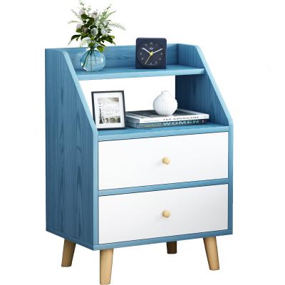 China Nordic simple modern mini small bedroom nightstand multifunctional storage bedside table with 3 drawers for sale