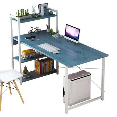 China Modern large office table multifunctional computer desk table with shelf for sale