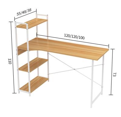 China Modern Wooden Computer Desk With Shelf For Laptop Table Home Furniture Home Furniture for sale