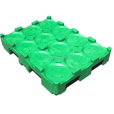 China Single Sided Heavy Duty Stacking Storage Plastic Bottled Water Pallet For 5 Gallon Bottle for sale