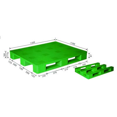 China Single Faced HDPE Rack 3 Runners Plastic Pallet For Export for sale