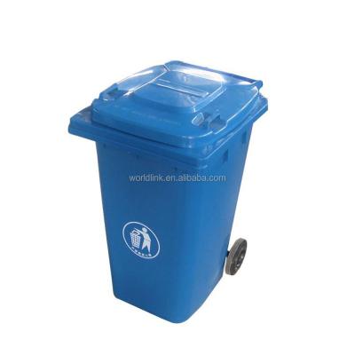 China Outdoor Public Movable Rolling 100L Trash Can Stocked for sale