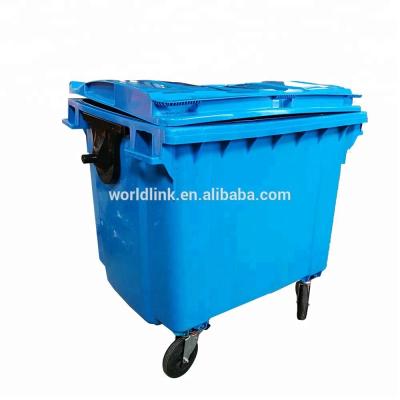 China Wheelie 1100 Liter Viable Plastic Outdoor Waste Bin for sale