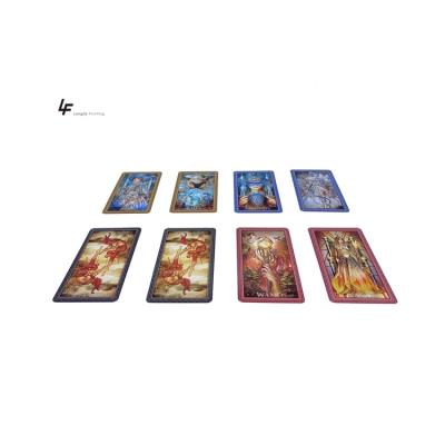 China High Quality Entertainment Custom Money Edges Colorful Design Paper Tarot Cards With Instruction Book for sale