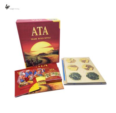 China Entertainment Custom Colorful Board Game Pledges Wooden Game Brand Set Printing For Kids for sale