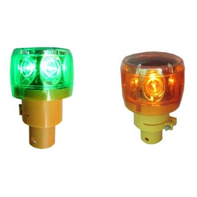 China Reflection Aluminum Lens Vacuum Plating Yellow Solar Flashing Warning Light for sale