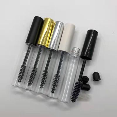 China Cosmetic New Product Customized Logo 10ml Container Gold Eyeliner Tube Black Empty Round Mascara Tube for sale