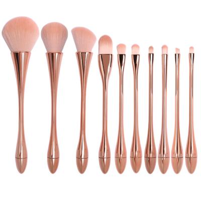 China High End Hot Sale On Amazon OEM 10PCS Small Size Good Quality Luxury Synthetic Hair Makeup Brush Set From Amazon for sale