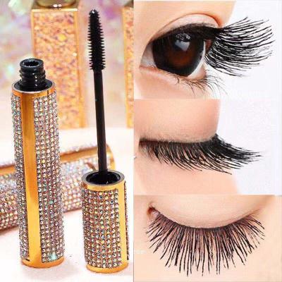 China Private label logo mascara logo custom 4d fiber wick waterproof crystals lengthen mascara for sale