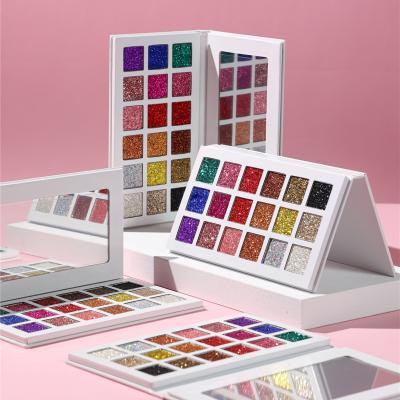 China Best Quality Waterproof Custom Makeup Eyeshadow Palette Private Label Private Label High Pigmented Glitter Eyeshadow Palette Full for sale