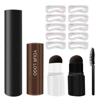 China Waterproof Eye Makeup Eyebrow Enhancers Private Label Eyebrow Stamp Shaping Kit Custom Eyebrow Powder for sale