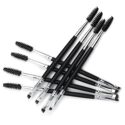 China Fashionable Beautiful Double End Mascara Magic Wands Eyelash Sweeps Eyebrow Brush For Highlights Extension Cleaning for sale