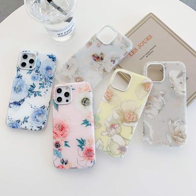 China 2021 Anti-fall Special Process Floral Phone Case Cell Phone Case For Iphone 7,8,x,11,12 Series for sale