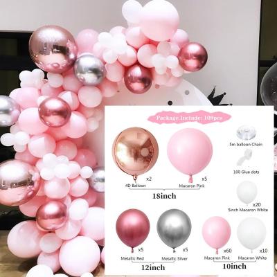 China Balloon Arch Boy or Girl Birthday Balloons Kids Baby Shower Toy Macaron Balloon Garland Gift Kit Air Balls Globos Balloon Arch for sale