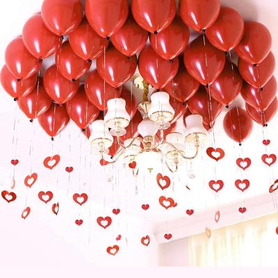 China 10 Inch Heart Shaped Double Pomegranate Gift Toy Wedding Lover Proposal Wedding Banquet Decoration Red Latex Balloon for sale