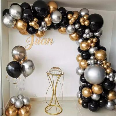 China Party Decoration Balloon Arch Kit One Size Multi Party Theme Latex Balloon Set DIY Christmas Birthday Wedding Decoration Chrome Gold for sale