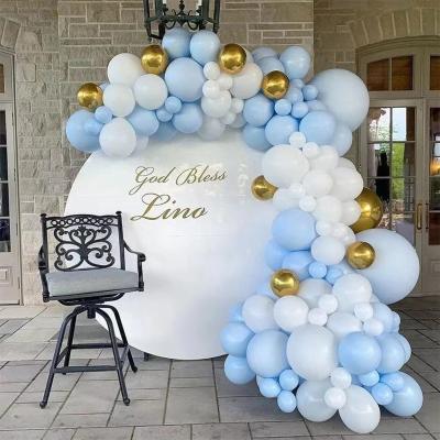 China Latex Amazon Best-selling Macaron Balloon Costume Birthday Party Wedding Decoration Opening Ceremony Blue White Stage for sale