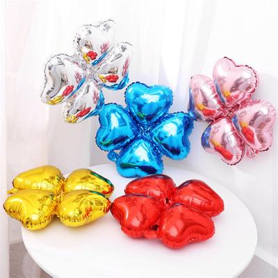 China Brithday /WeedingParty/Lucky Four Decor Foil Clover Foil Balloon Wedding Celebration Decoration Birthday Party Clover Foil Balloon Opening Gifts for sale