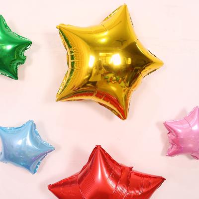 China Advertising Toy Wholesale 18inch Star Shaped Laser Self Inflating Balloon Party Foil Balloon for sale