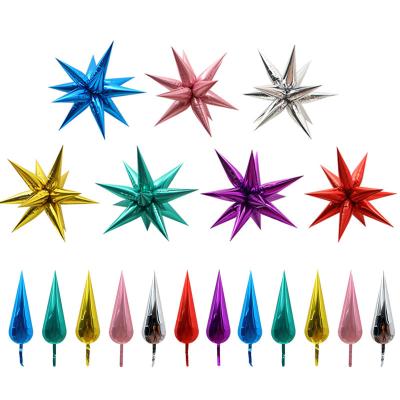 China Brithday /WeedingParty Decor/Gifts Sprinkle Drop Ray Cone Aluminum Foil Film Foil Balloon Wholesale Explosion Balloon for sale