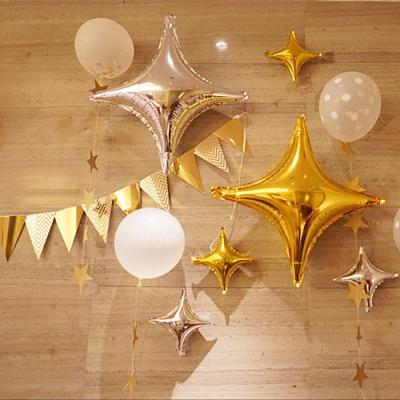 China 26 inch indoor outdoor decoration four-pointed star with 11 colors foil balloons, wedding balloons, birthday party decoration foil balloons for sale