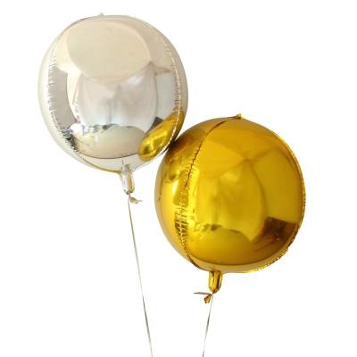 China Festival decoration 18 inch 4D balloon light color round globe balloon kid shower decoration wedding party 4D foil balloon high for sale