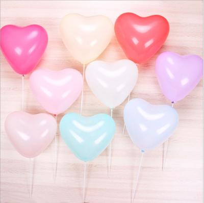 China Hot advertising toy YANGYUE free sample Amazon slae 12 inch heart pastel latex balloons macaron candy colored latex party balloons for sale