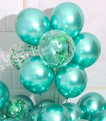 China 2022 Other New Popular Chrome Balloons Green 100 Pcs, Graduation Party Metallic Green Thick Balloon for sale