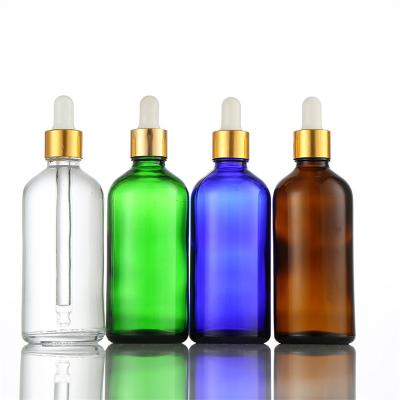 China High Quality Cosmetic Custom Cylinder Clear Amber Perfume Empty Cosmetic Dropper Bottles for sale