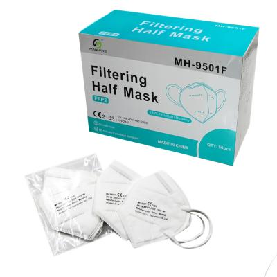 China Easy Daily Civil Use High Quality Facial FFP2 Disposable Facemasks CE Certificate Breath FFP2 Disposable Face Mask Protector 5 Ply for sale