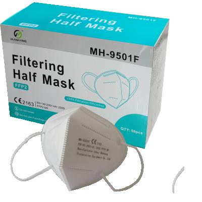 China White color CE FFP2 mask use protective mask daily civilian protective masker face masks and CE2163 EN149 certificate face mask for sale