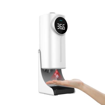 China 1200ml Electric Smart Touchless Automatic Tabletop Fancy Soap Dispenser Hot Sales K9plus Double Foam Soap Dispenser Digital Thermometer for sale