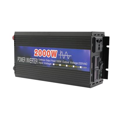 China Home Appliance DC Inverter 12v 220v 2000w Car Inverter Power 24v 48v 60v 110v 230v 240v for sale