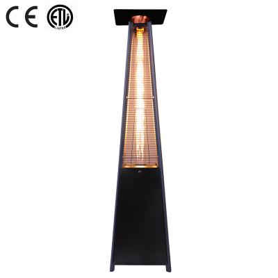 China Heater Flame Square Glass Tube Outdoor Standing Tower Pyramid Gas Pyramid Stocked Outdoor Heater JDX-A-C for sale